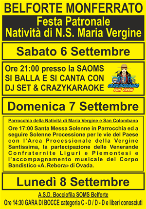 Festa Patronale di Belforte Monferrato